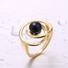 china manufacturer jewelry findings black pearl ring gold ring for girl